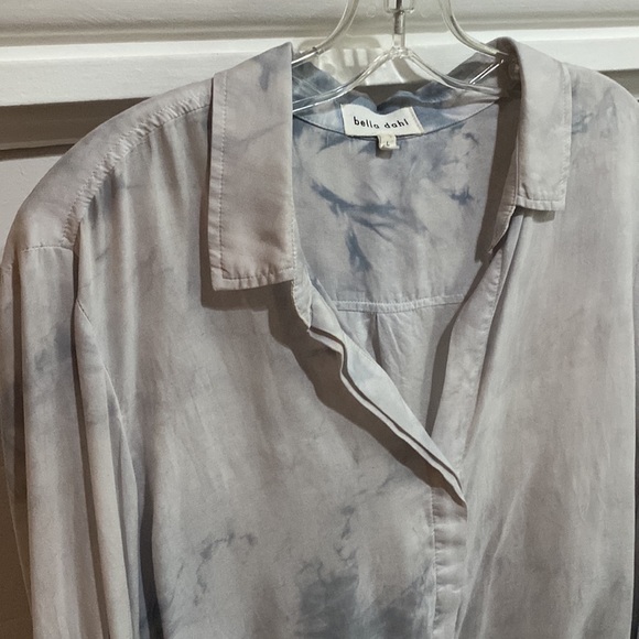 Ice Blue Tie-Dye Blouse - BELLA DAHL (Revolve) - Picture 2 of 4